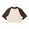 Loki & Ivy Women’s Color Block Raglan Crop T-Shirt