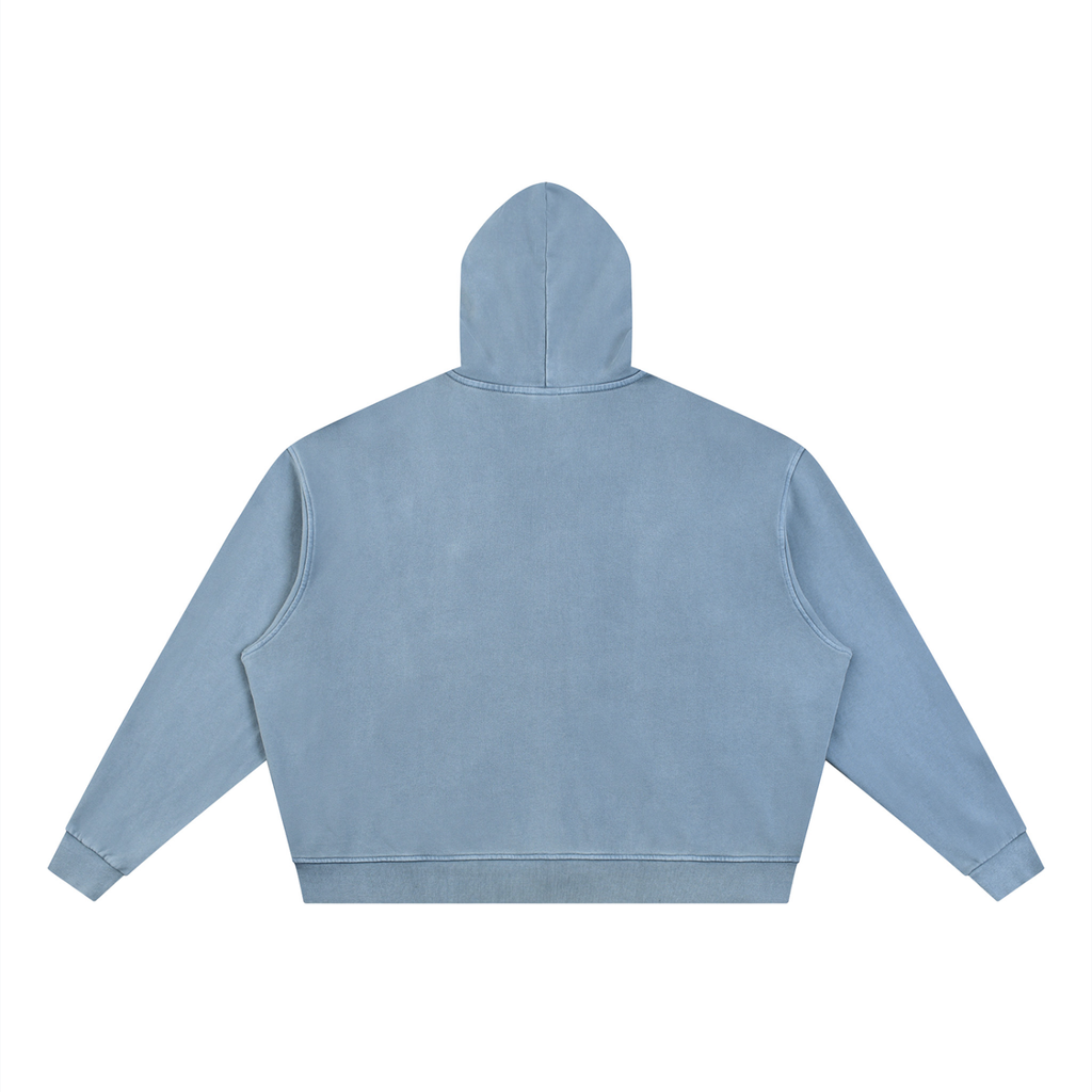 Loki & Ivy Unisex Vintage Wash Full Zip Boxy Hoodie