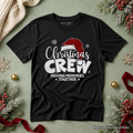 Kids Christmas Crew T-Shirt, Glitter Santa Hat Youth Tee for Making Memories