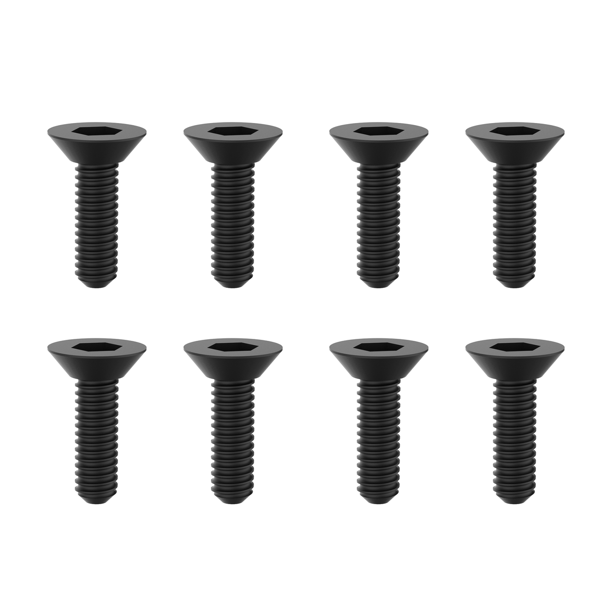 UDIRC Hex Countersunk Machine Screw 2.0x8mm Black for UD16 Series RC Monster Truck (Part No. M01-058) - 8 Pcs