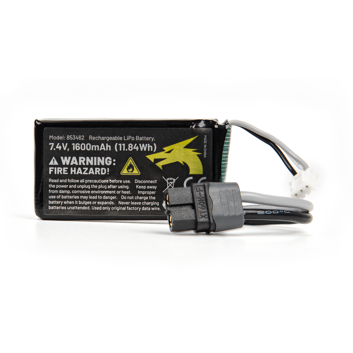 UDIRC 1600mAh 7.4V 2S Battery XT60 for UD1610PRO / UD1610S (Part No. MB-XT1674) - 1 Pcs
