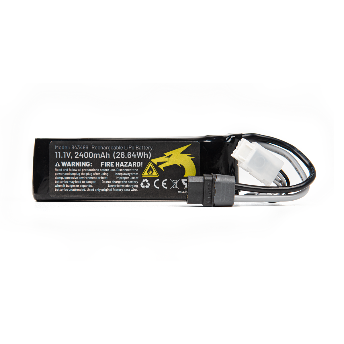 UDIRC 2400mAh 11.1V 3S Battery XT60 for UD1610S (Part No. MB-XT2411) - 1 Pc