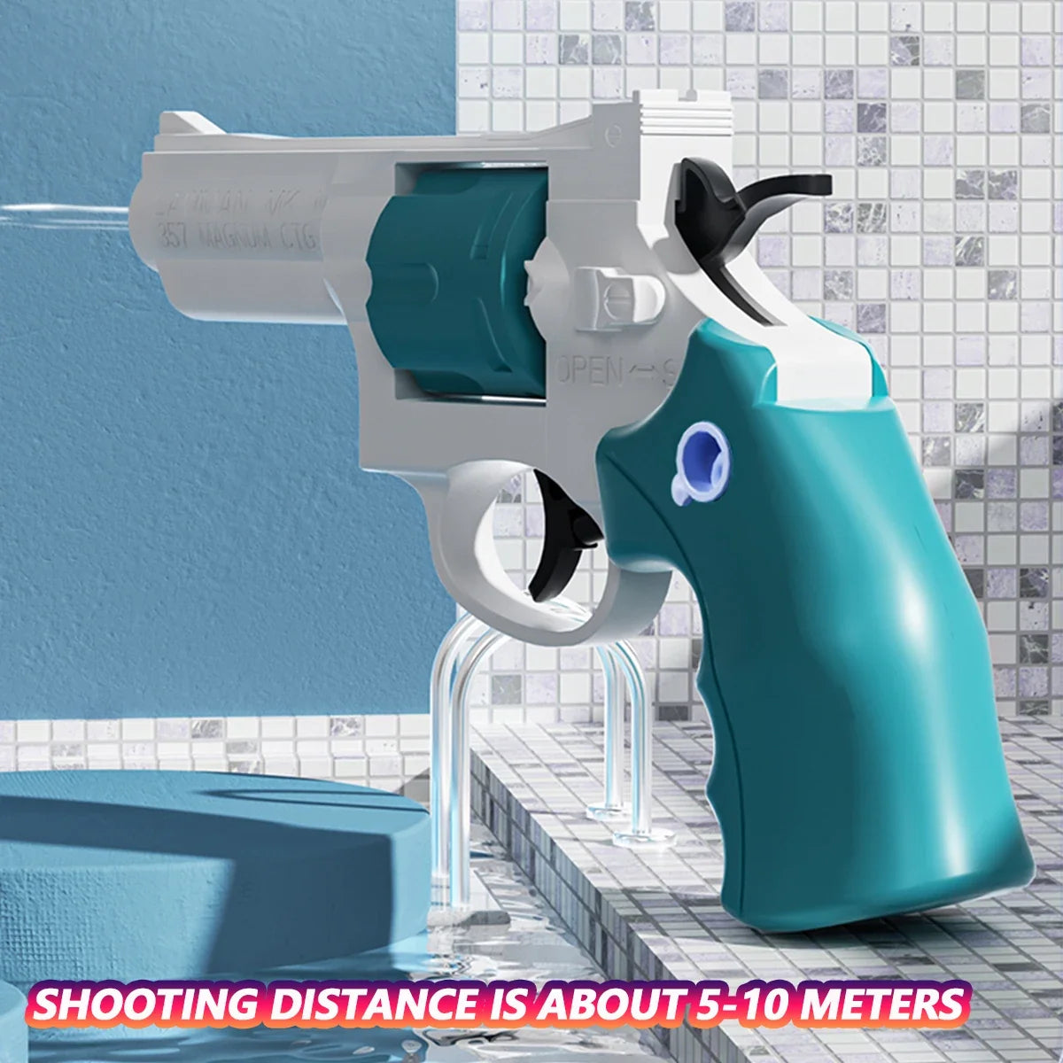 Revolver Water Gun Toy – Summer Beach Pool Sheriff Pistol for Kids