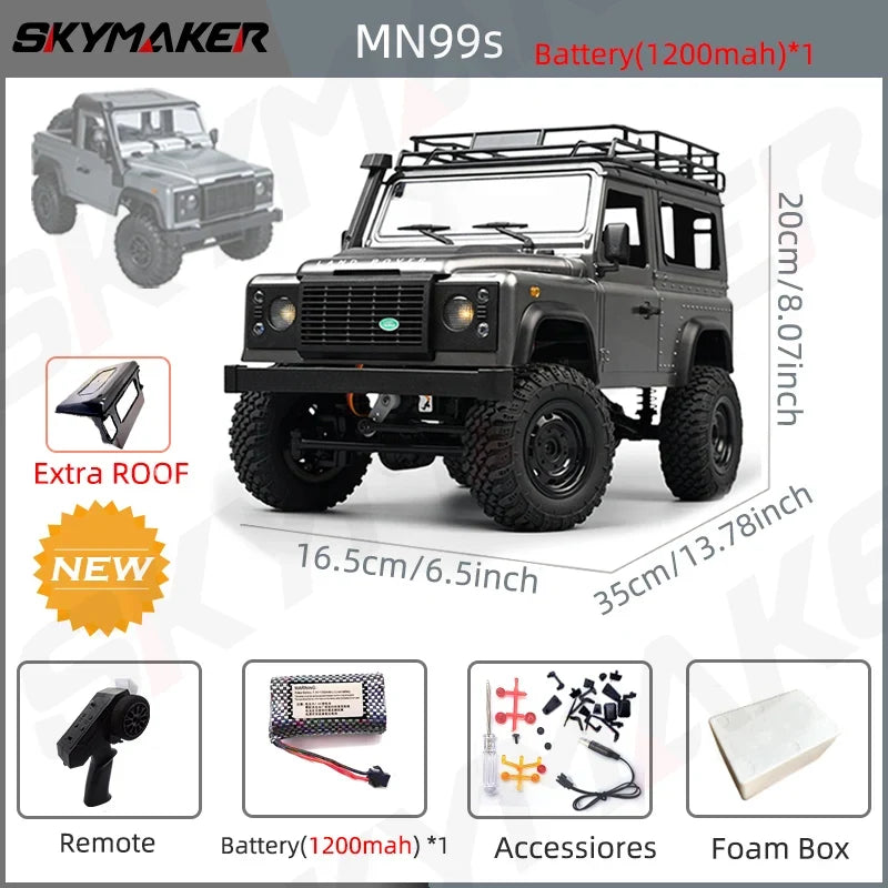 1:12 RC Car MN99s MN98 4WD Rock Crawler Remote Control Truck Toy