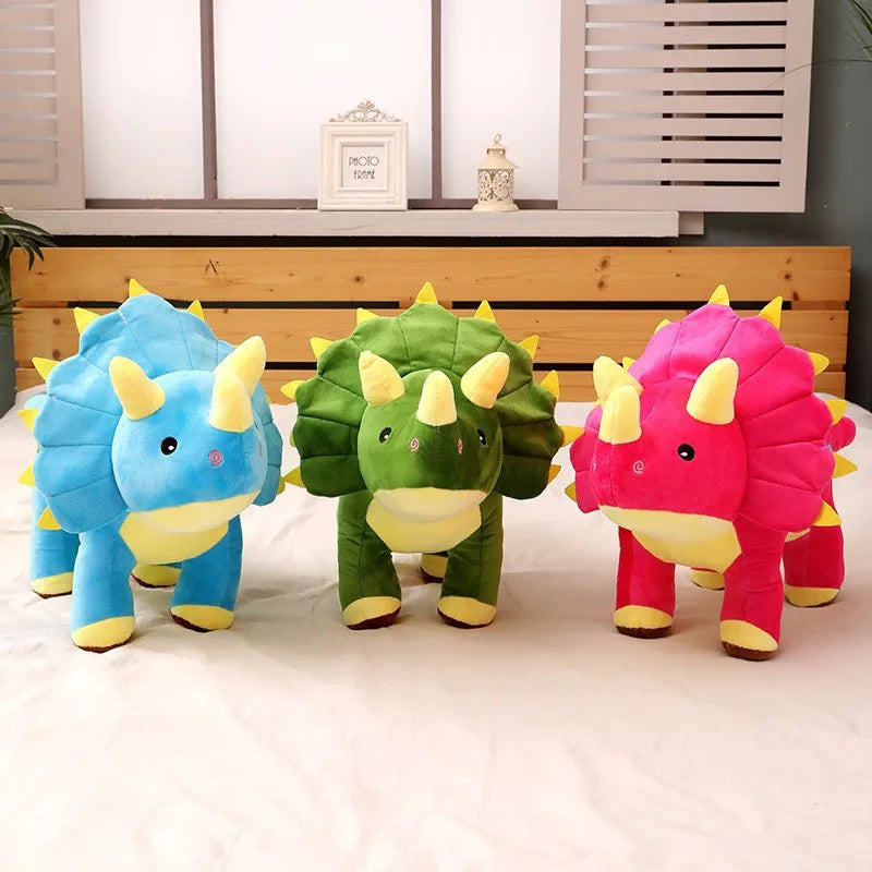 Dinosaur Plush Toy – Triceratops & Stegosaurus Stuffed Doll