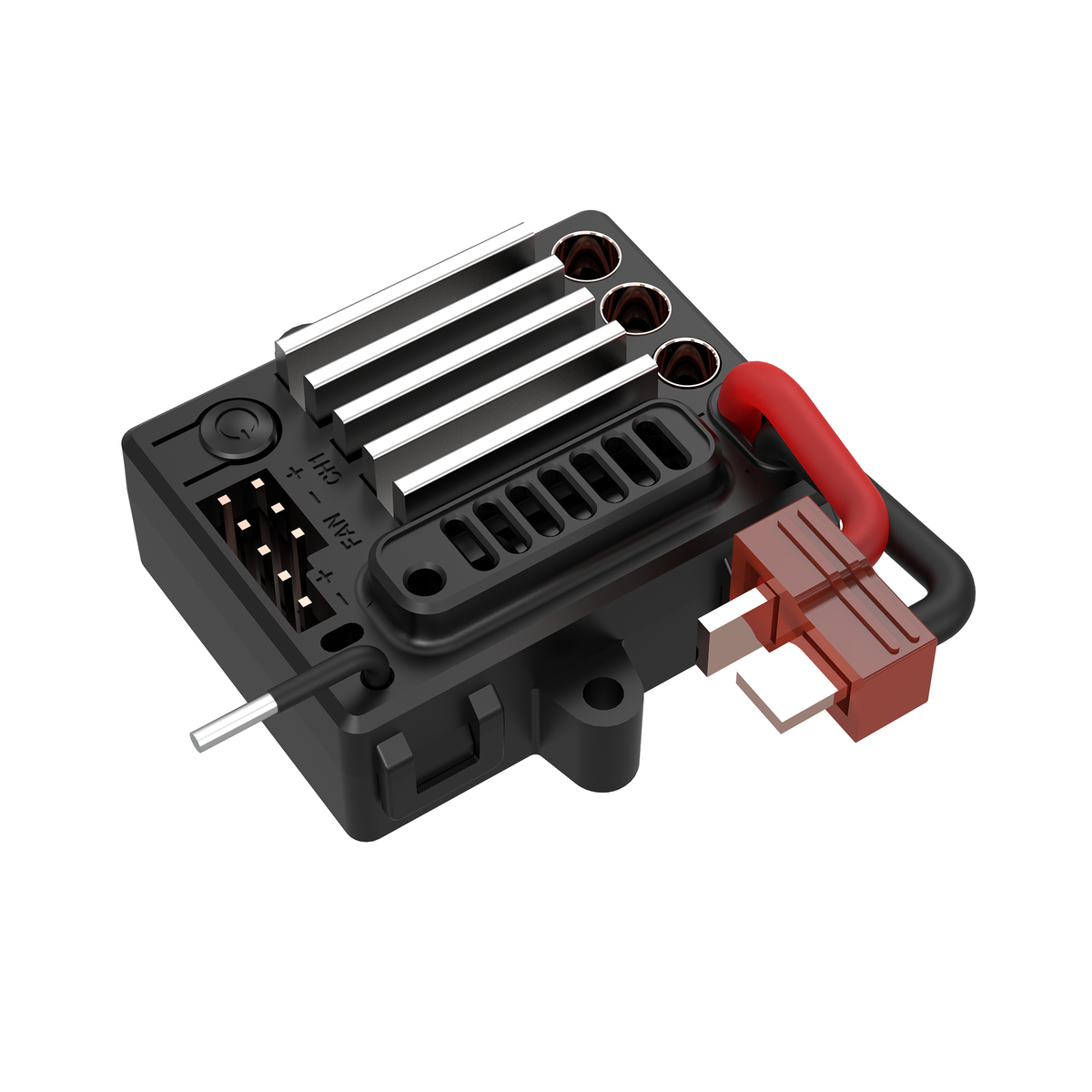 UDIRC 2-in-1 ESC Receiver Box Brushed for UD1611 Black (Part No. SCR1) - 1 Pc