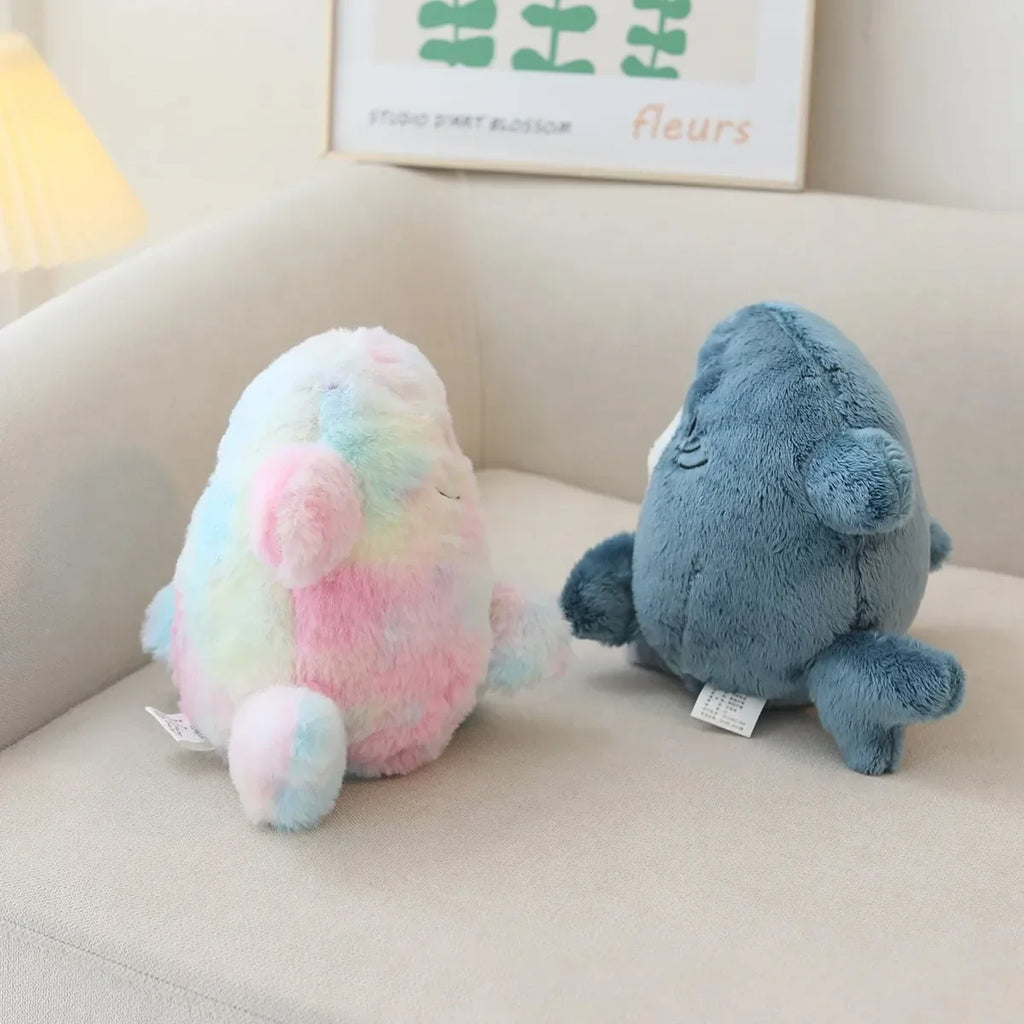 Kawaii Shark Cat Plush Toy – Soft Colorful Stuffed Doll for Kids