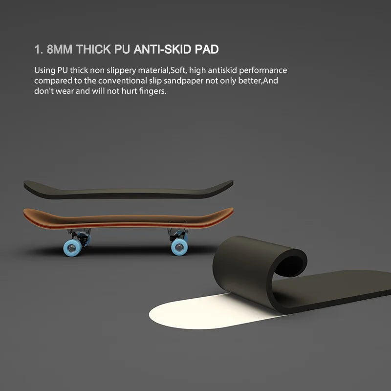 Maple Wood Finger Skateboard Toy | Mini Puzzle & Anti-Stress Gift