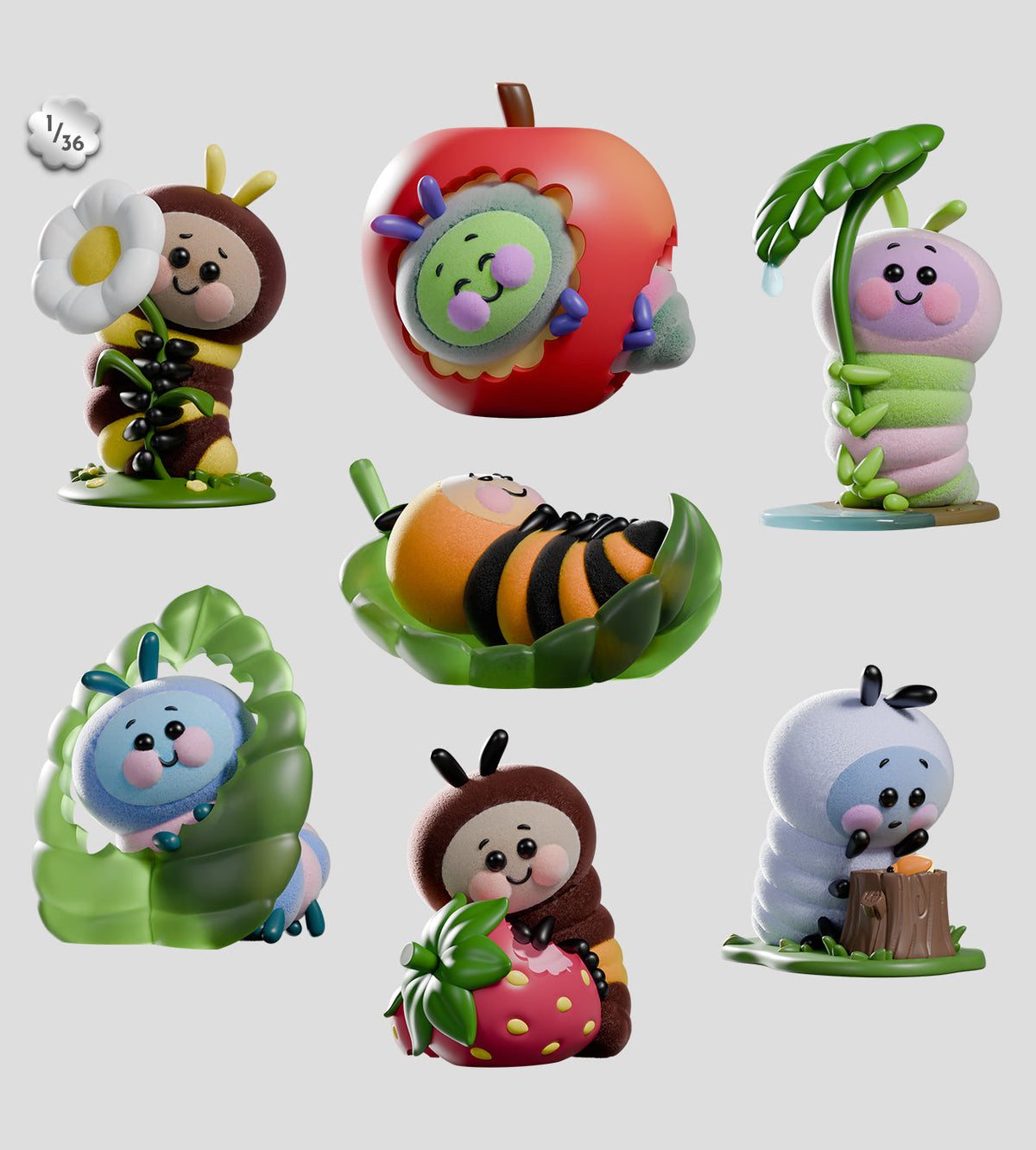 Kaleidos Creative: Wooly Bear and Friends Vinyl Blind Box