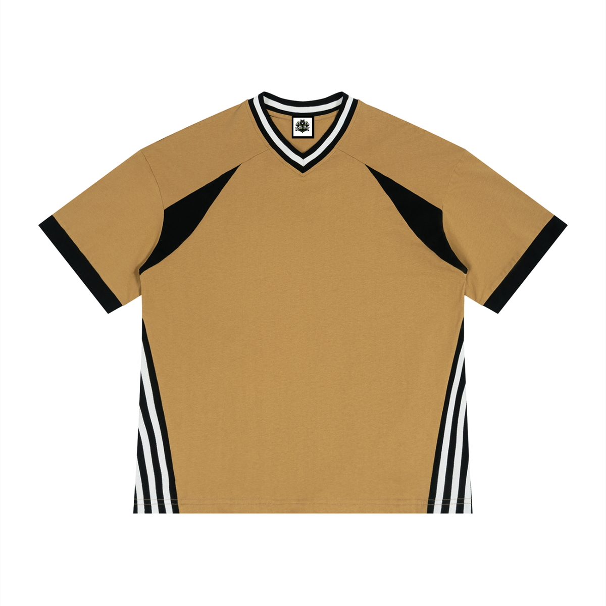Loki & Ivy Unisex Color Block V-Neck T-Shirt