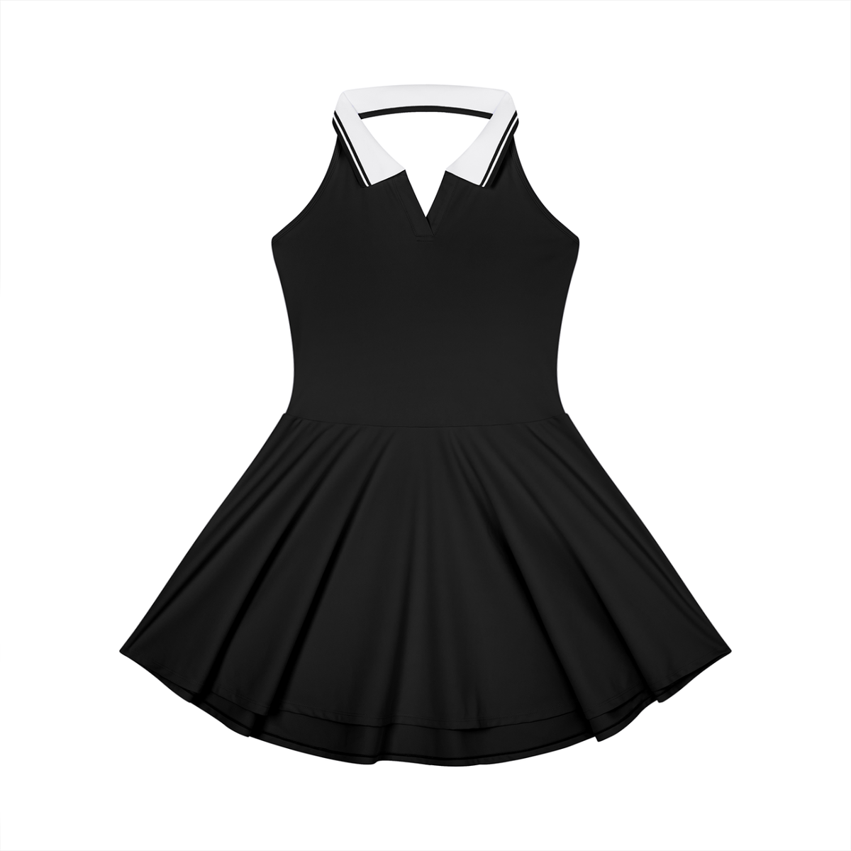 Loki & Ivy Collared Halter Tennis Dress