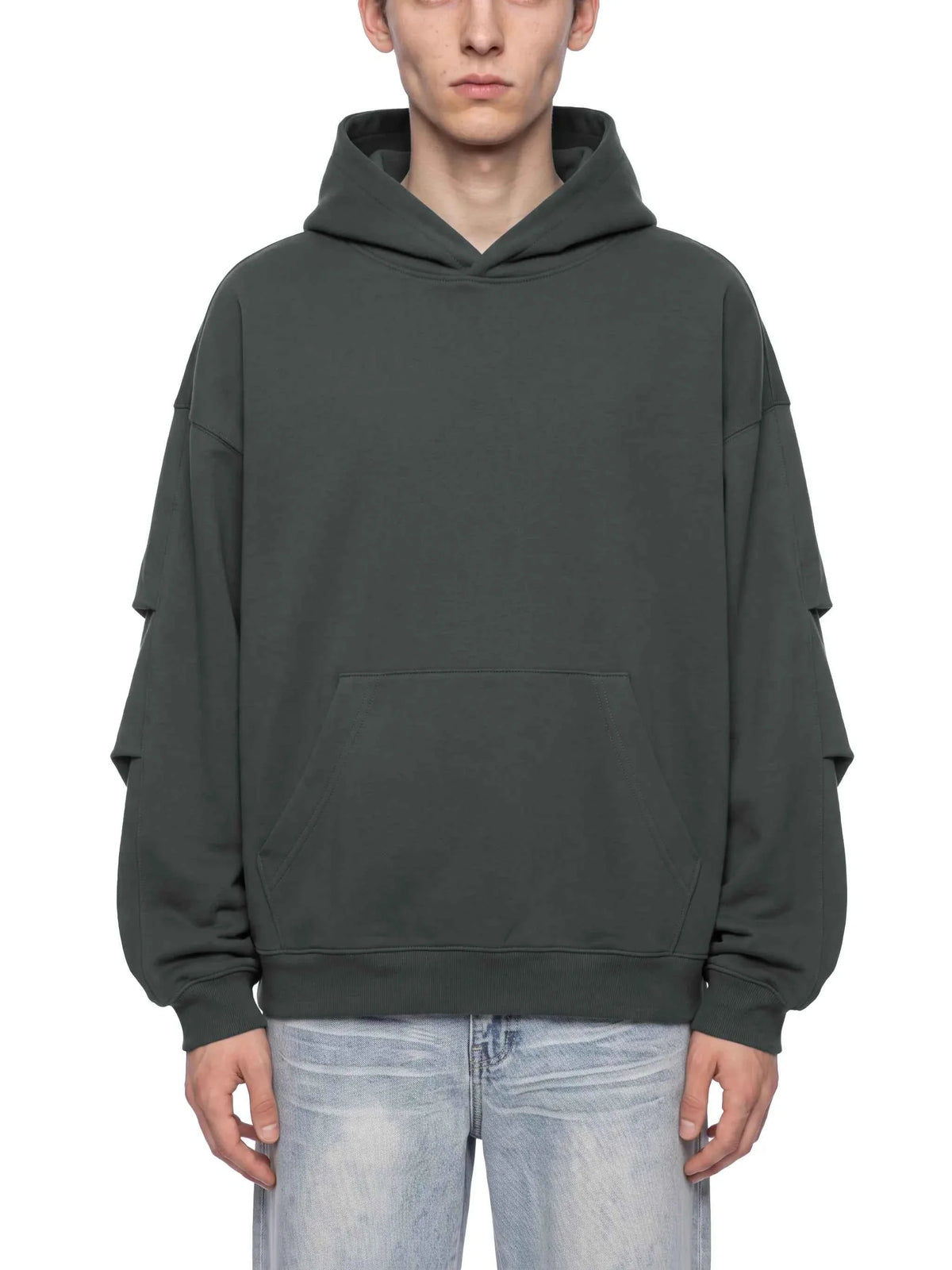 Unisex Heavyweight Ruched Sleeves Hoodie